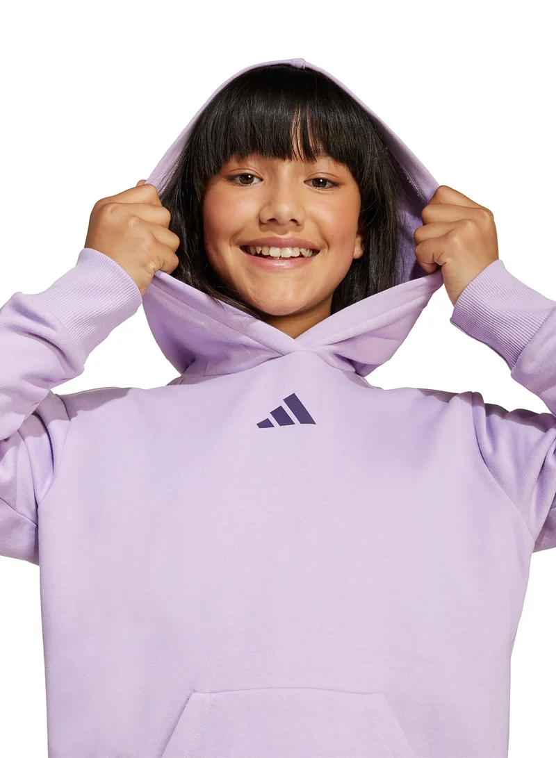 adidas طقم رياضي بقلنسوة للشباب