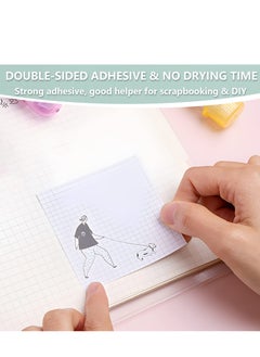 Excefore Correction Tape 2 in 1 Colorful Fluency Cute Quick Dry White Out Tape Pens Double-ended Pen Adhesive Tape Roller Runner Ledger  - Image 5