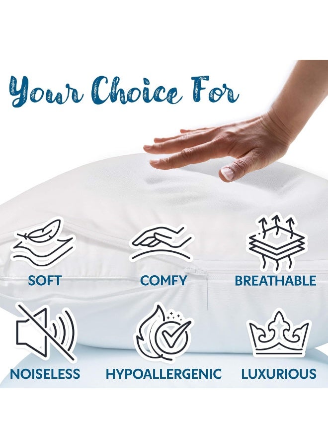 Guardmax Jersey Knitted Pillow Protector with Zipper Standard Size -12 Pack -100% Waterproof, Bed Bug Proof, Dust Mite Proof, & Hypoallergenic Pillow Covers - Premium Zippered Pillow Cases. (20 X 26) - Image 3