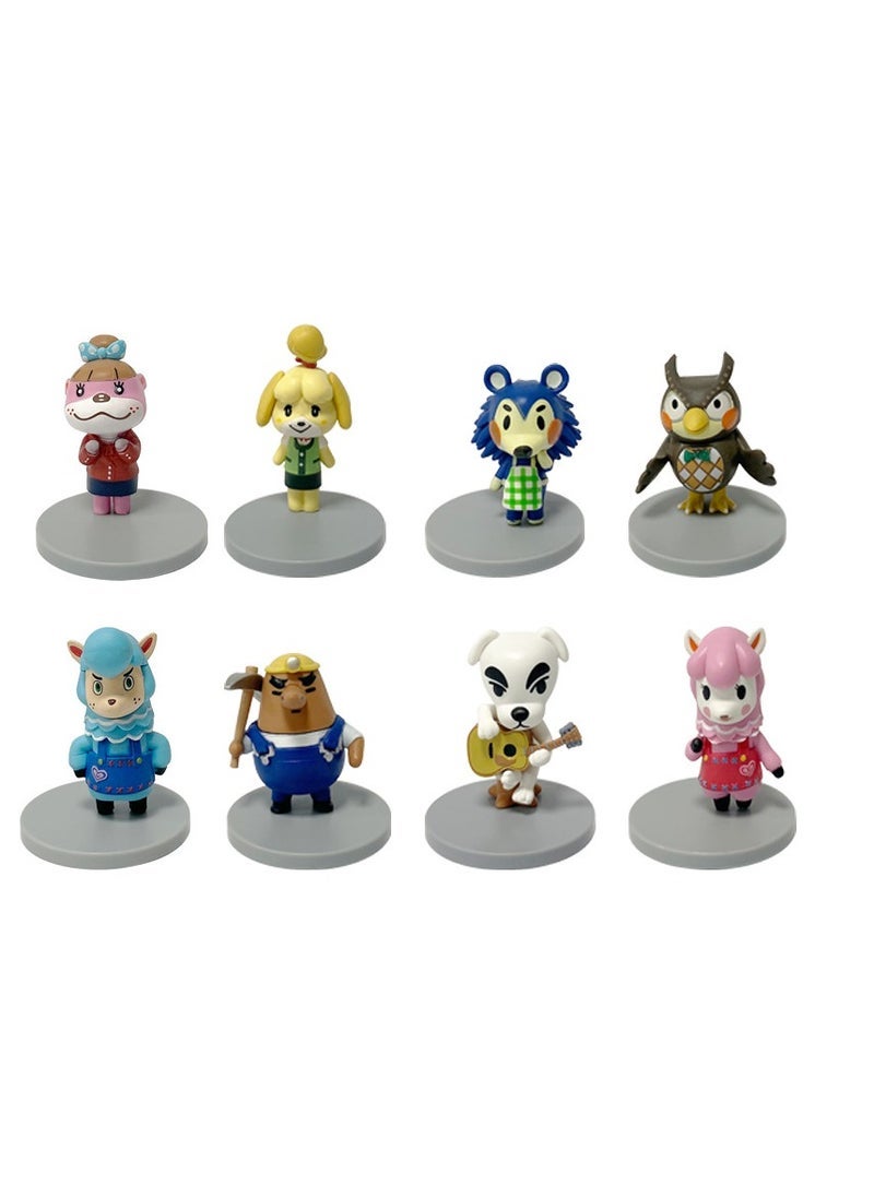 8 Animal Crossing figures Animal Crossing Jingjiang KK cake ornament doll game figure animation gift for fans and friends (6-7.5 cm) - Image 1