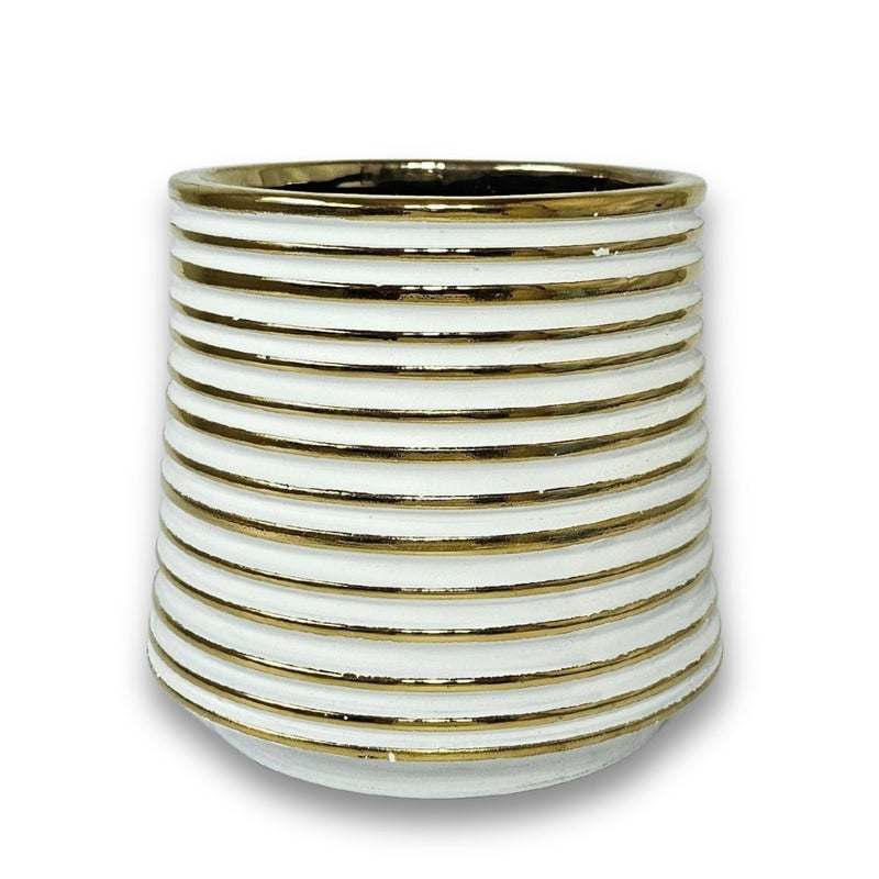 Fox & Fern New Imported Ceramic Round Flower Pot (Dia- 5 Inch) for All Kinds of Flower Planters and Green Plants (Home/Indoor and Garden/Outdoor)(GA133-038C) - Image 4