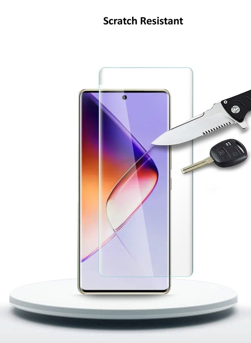 Wtech Infinix Note 40 Pro+ / Note 40 Pro Plus 5G 2024 Premium Curved Edges UV Full Glue Full Cover Tempered Glass Screen Protector (MSGUCN) - Clear - Image 4