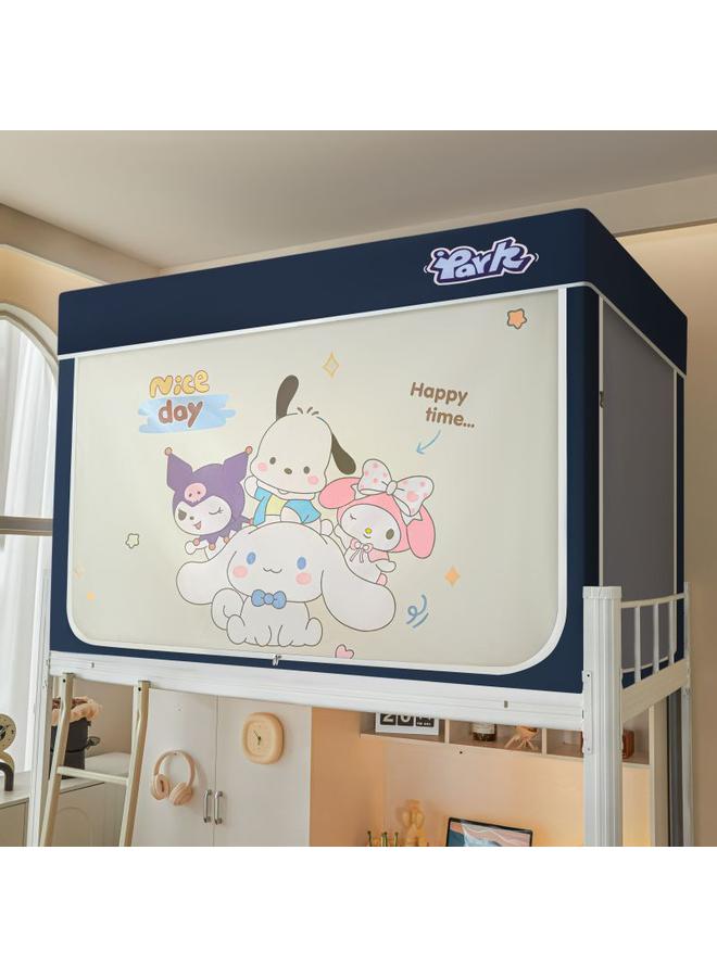 Bluejw New Strong Shading Mosquito Net Student Dormitory Bed Curtain Integrated Single Upper And Lower Bunk Dedicated All-inclusive Bed Curtain Installation-free - Image 4