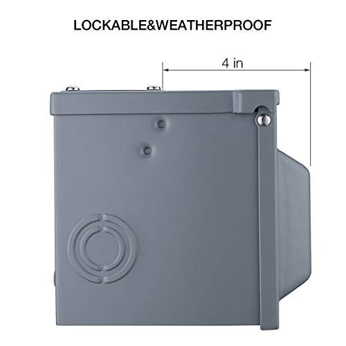 Miady 30 Amp 125 Volt RV Power Outlet Box, Enclosed Lockable Weatherproof Outdoor Electrical NEMA TT-30R Receptacle Panel, for RV Camper Travel Trailer Motorhome Electric Car Generator - Image 3