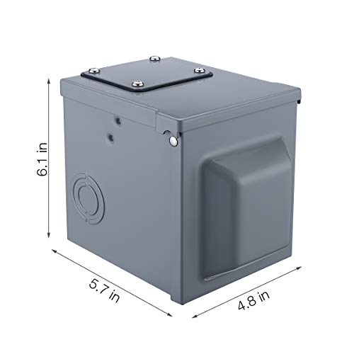 Miady 30 Amp 125 Volt RV Power Outlet Box, Enclosed Lockable Weatherproof Outdoor Electrical NEMA TT-30R Receptacle Panel, for RV Camper Travel Trailer Motorhome Electric Car Generator - Image 2