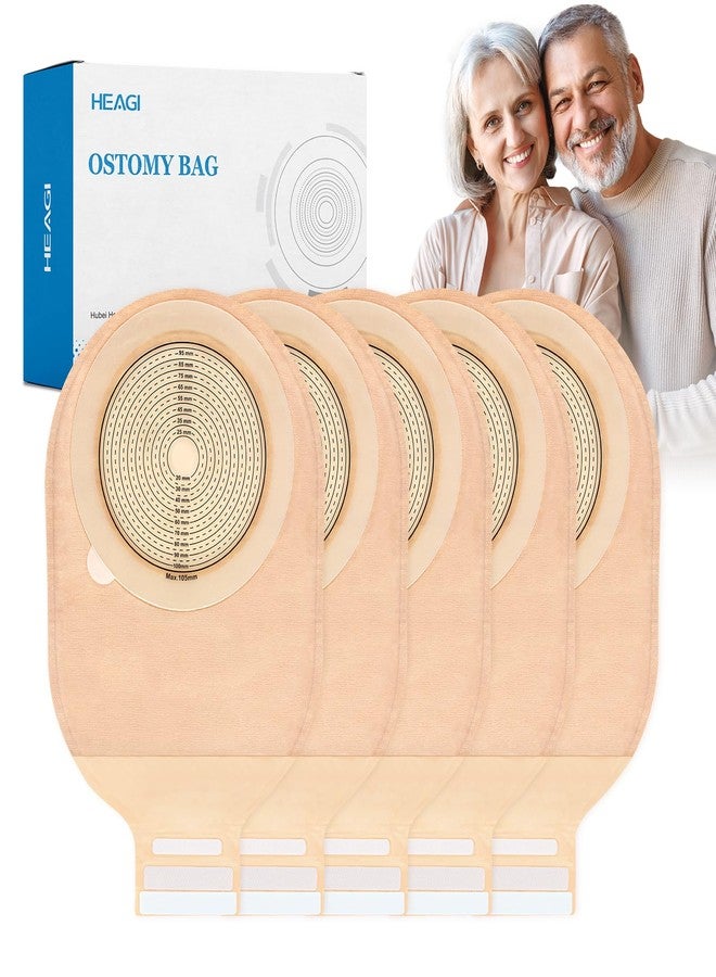 Heagimed 20 Pack Colostomy Bags, 105 mm Extra Large Ostomy Bags for Large Stoma and Double Stoma Patients, One Piece Drainable Ostomy Pouches for Ileostomy Stoma Care - Image 1