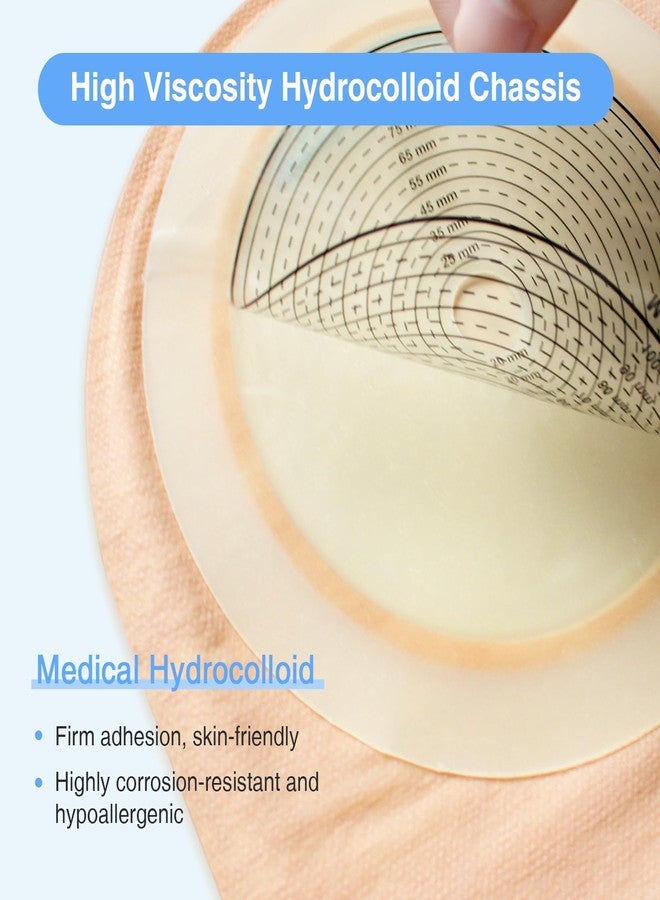 Heagimed 20 Pack Colostomy Bags, 105 mm Extra Large Ostomy Bags for Large Stoma and Double Stoma Patients, One Piece Drainable Ostomy Pouches for Ileostomy Stoma Care - Image 4