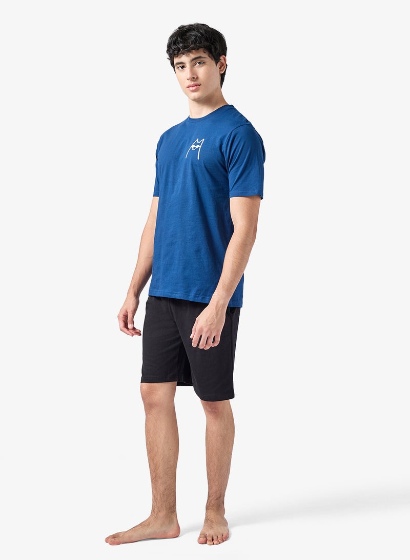 سفنتي فايف طقم بيجامة تي شيرت وشورت - Image 2