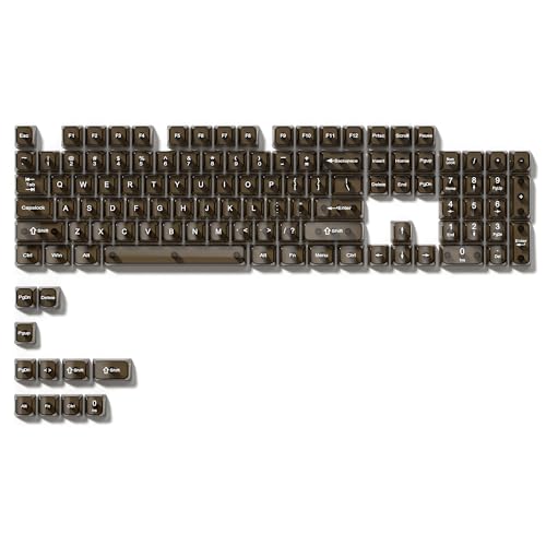 dagaladoo Black Clear keycaps for Mechanical Keyboard,Transparent MDA keycaps 60 75 100 Percent,Ceramic Jelly Key caps Set,Shine Through Key caps for Mx Switches Mechanical Keyboard(115key) - Image 2