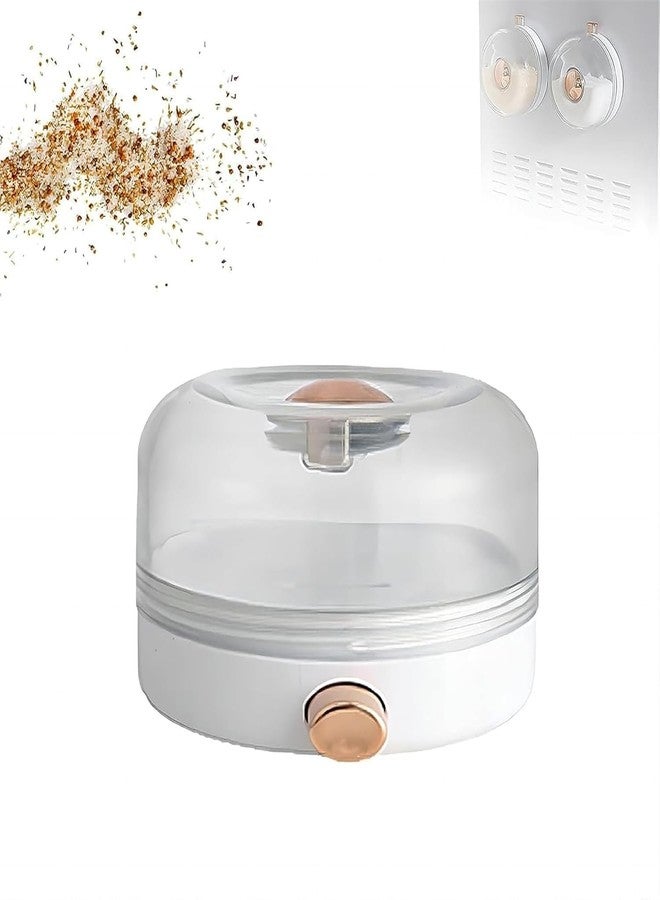 TUPERMAR Magnetic Measuring Seasoning Spice Tins, Magnetic Salt Jars Press Type Salt Tins, Wall Mounted Seasoning Box Jars Punch-Free Seasoning Organizer, Space Saving Spice Organization - Image 1