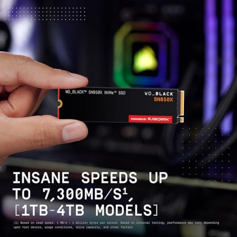 WD_BLACK SN850X NVMe SSD 1TB Internal SSD Gaming Memory PCIe Gen4 Technology Read 7300MB s Write 6300MB s Black - Image 4