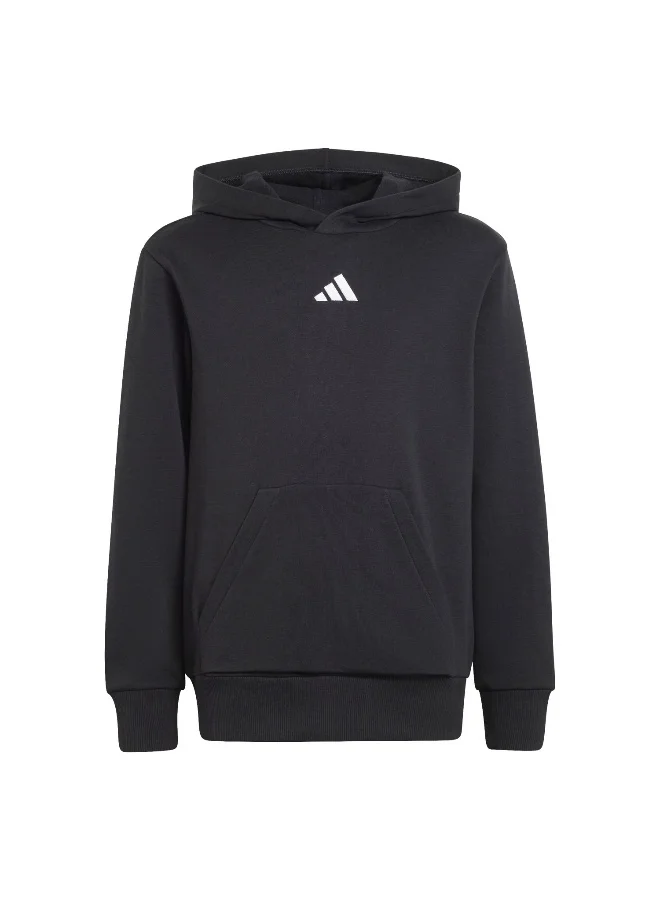 adidas Adidas J Sl Fl Hd 225 Black Hooded Sweat Sweatshirts For Kids