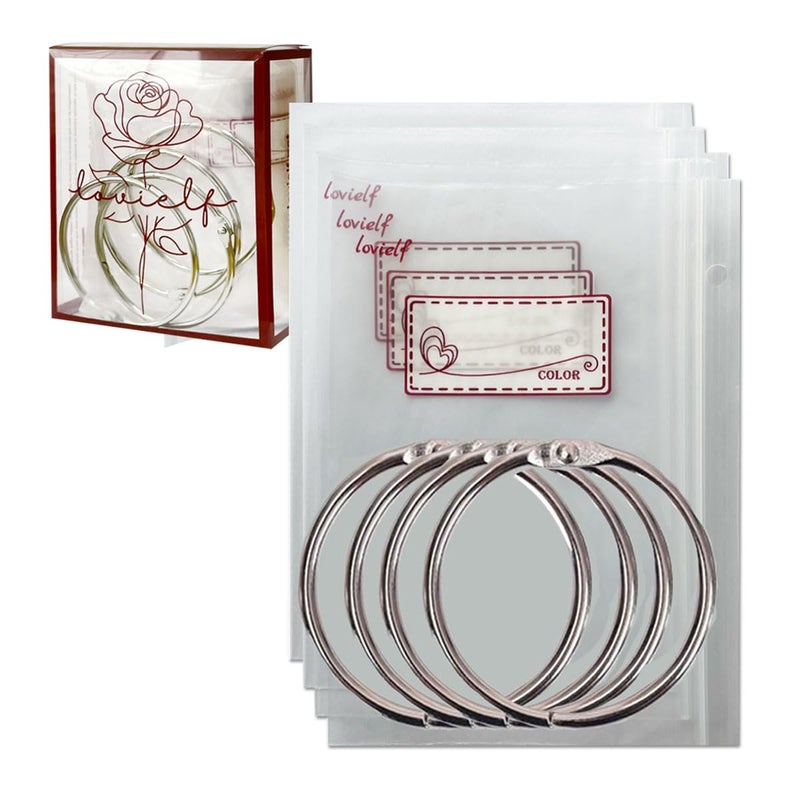 lovielf lovielf Embroidery Threads Cross Stitch Floss Bag Organizer 512 x 36 inch  200 Pack with 4 Rings 