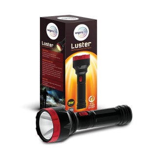 wipro Luster 3W Led Bright Rechargeable Torch Emergency Torch Light Li Ion Battery Red and Black ABS Pack of 1 - pzsku/Z000AD32302270446596CZ/45/1748264535/302b339c-6b2c-413d-8abe-73a445f7380c