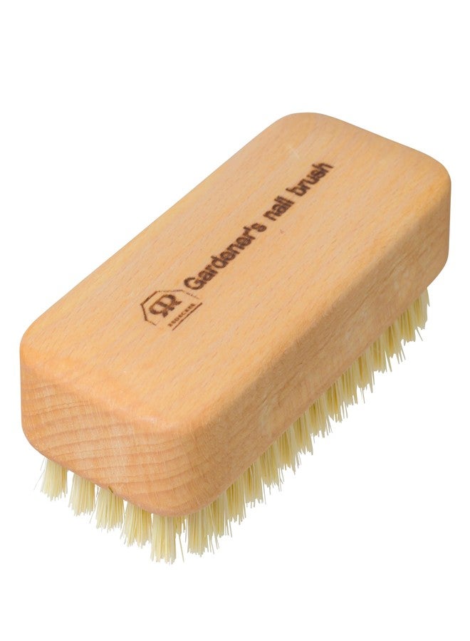 REDECKER Gardener's Nail Brush with Tampico Fiber Bristles and Oiled Beechwood Handle, 4-1/4-Inches -Wood Nail Brush for Cleaning Fingernails - Brush for Gardeners - Image 1
