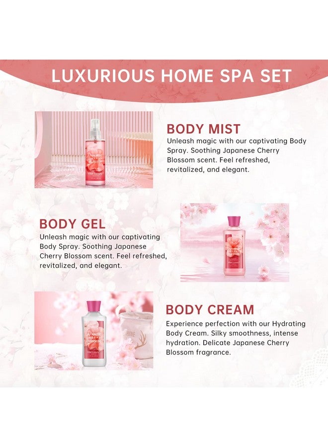 Vital Luxury Bath and Body Gift Set for Women & Girls, Japanese Cherry Blossom Spa Set With Natural Extracts-Shower Gel, Body Lotion, Body Mist, Body Care Travel Set for Birthday Mother's Valentine's Day Gifts - Image 2