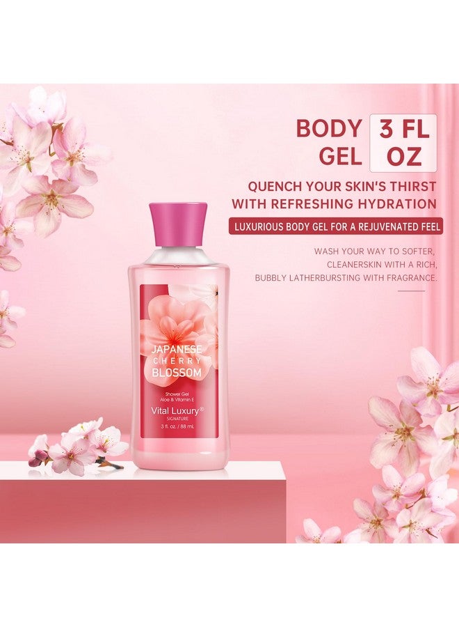 Vital Luxury Bath and Body Gift Set for Women & Girls, Japanese Cherry Blossom Spa Set With Natural Extracts-Shower Gel, Body Lotion, Body Mist, Body Care Travel Set for Birthday Mother's Valentine's Day Gifts - Image 5