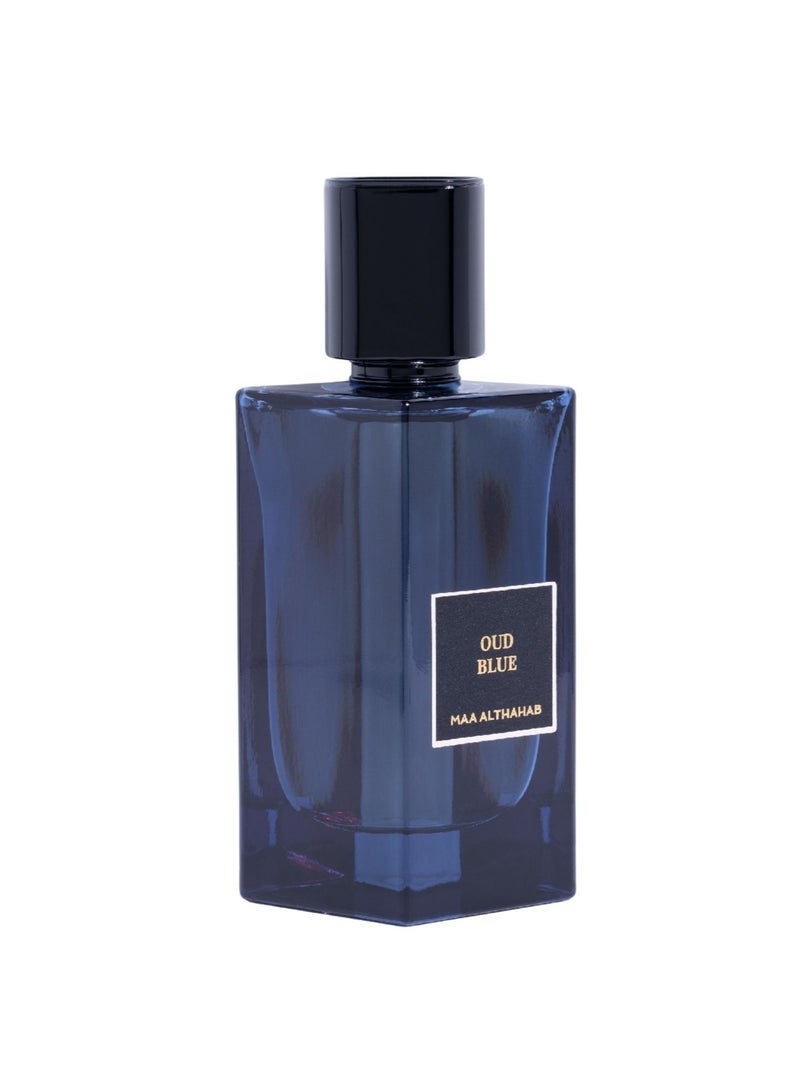MAA ALTHAHAB Oud Blue EDP |  Oud-Woody Scent | 75 ML | For Men & Women Who Seek Depth & Elegance - Image 1