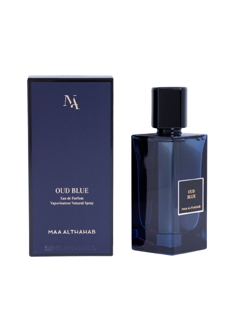 MAA ALTHAHAB Oud Blue EDP |  Oud-Woody Scent | 75 ML | For Men & Women Who Seek Depth & Elegance - Image 2