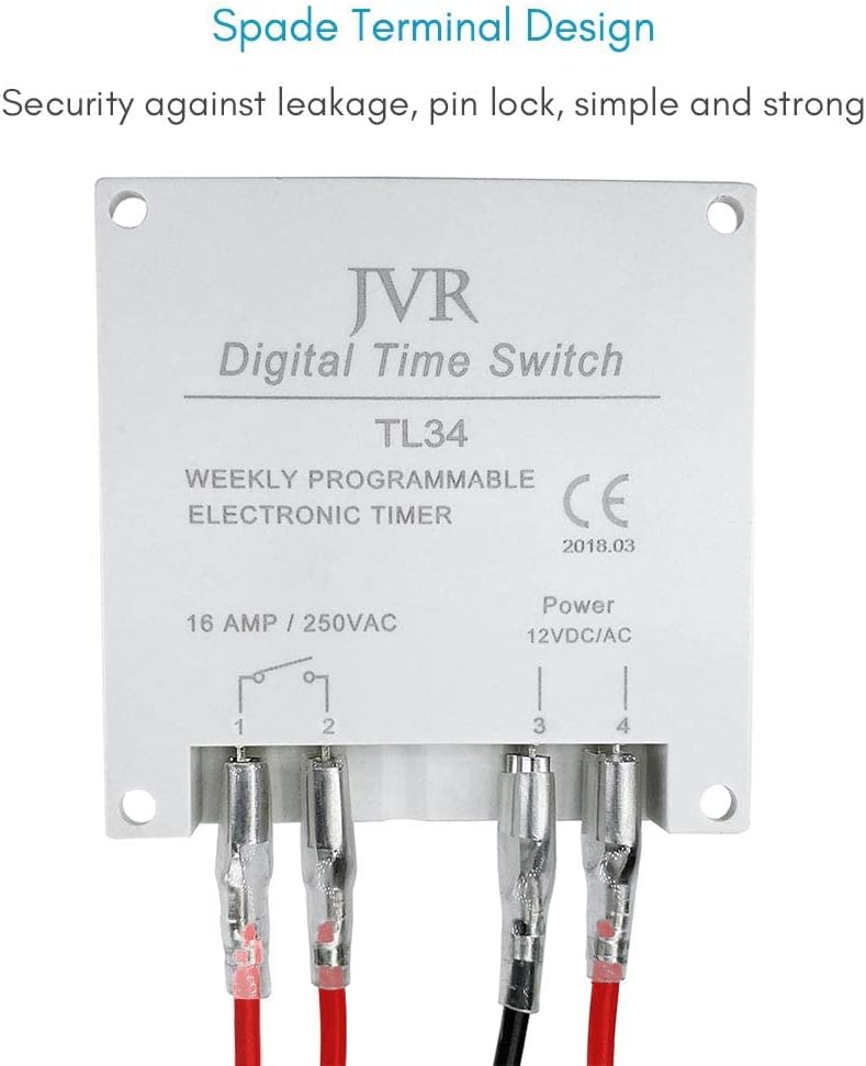 JVR 12V Timer Switch - Programmable, DC/AC/Solar Battery Powered | 12 Volt Timer Relay - Image 5