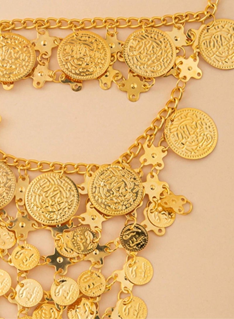 A high-quality face accessory to celebrate Founding Day, Saudi National Day, and all special occasions, with a golden coin design - Image 4