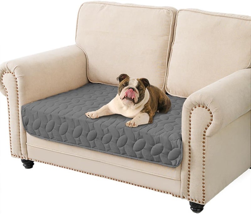 Ameritex Waterproof Pet Bed Cover Anti-Slip Dog Bed Blanket for Sofa and Furniture Waterproof New Pattern Design (Darkgrey, 30x53 Inch (Pack of 1)) - Image 1