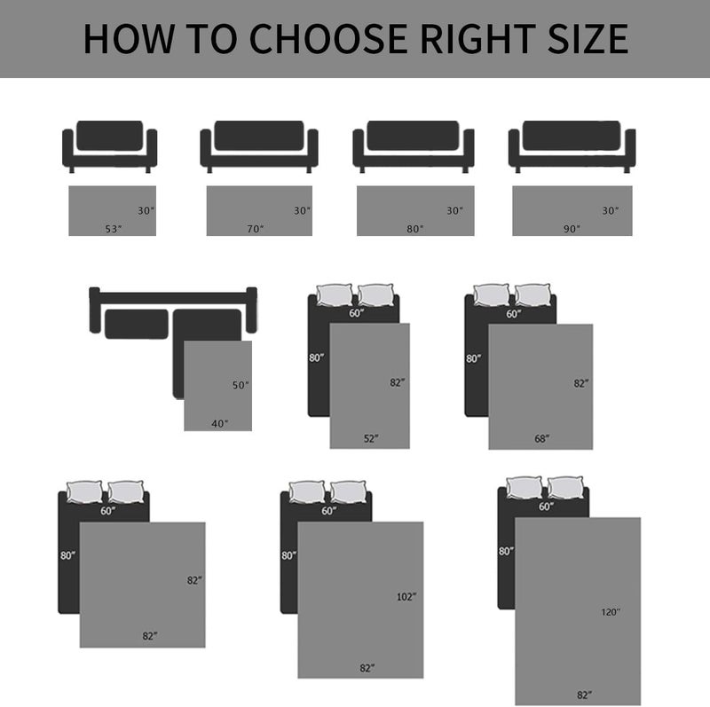 Ameritex Waterproof Pet Bed Cover Anti-Slip Dog Bed Blanket for Sofa and Furniture Waterproof New Pattern Design (Darkgrey, 30x53 Inch (Pack of 1)) - Image 2