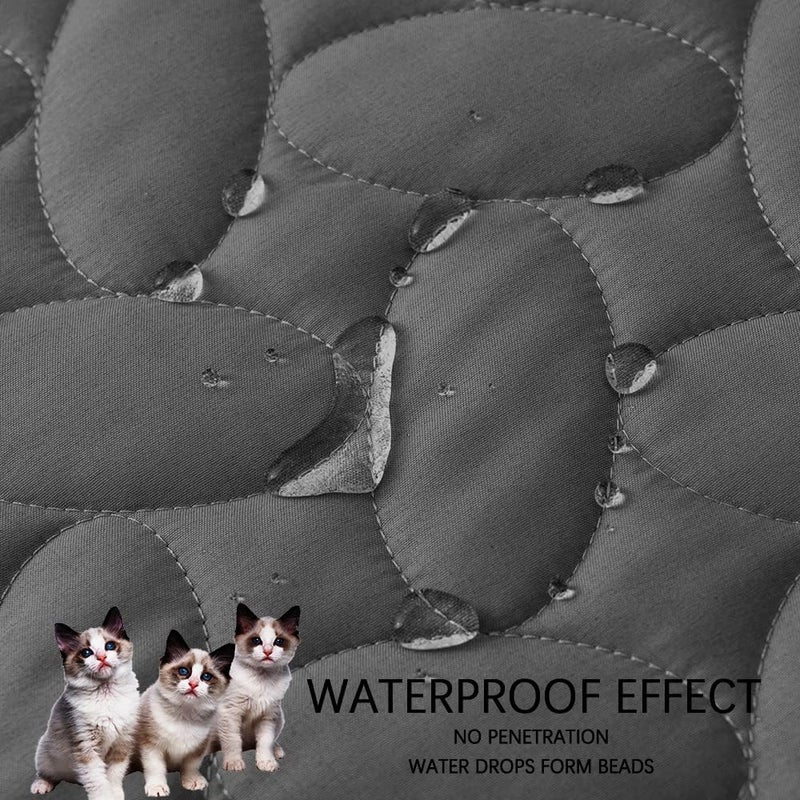Ameritex Waterproof Pet Bed Cover Anti-Slip Dog Bed Blanket for Sofa and Furniture Waterproof New Pattern Design (Darkgrey, 30x53 Inch (Pack of 1)) - Image 3