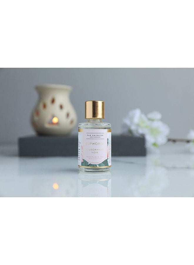 Pan Home Euphoria Pomegranate Noir Fragrance|Clear|Floral|Aromatic, Gold Foiling Packaging| 3.6 L x 3.6 W 7.1 H cm - Image 1