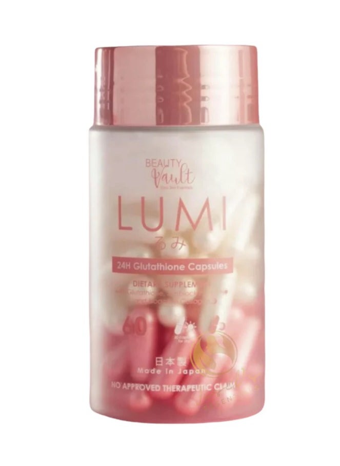 كبسولات الجلوتاثيون LUMI 24H من Beauty Vault – مكمل لإشراق البشرة وتفتيحها – 60 كبسولة - pzsku/Z000B1071DD3092C2C870Z/45/1741154549/9a0d0253-ab70-499e-8ec8-d40799f722fa