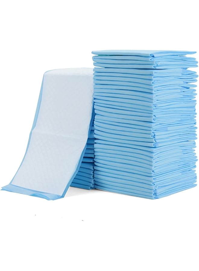 100 Pack Disposable Changing Pads Baby Disposable Underpads Waterproof Diaper Changing Pad Breathable Underpads Bed Table Protector Mat 17 Inches X 13 Inches - Image 1