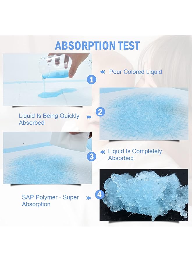 100 Pack Disposable Changing Pads Baby Disposable Underpads Waterproof Diaper Changing Pad Breathable Underpads Bed Table Protector Mat 17 Inches X 13 Inches - Image 3