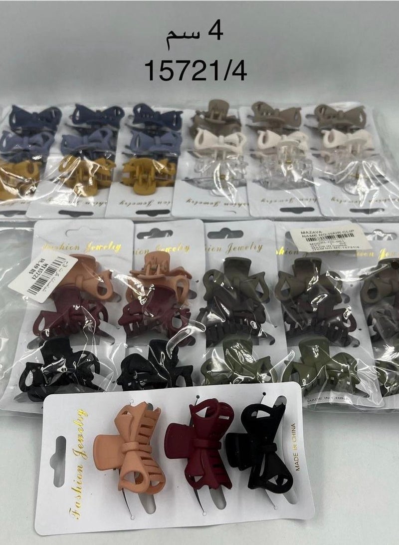 Mazaya Dozen hair clips in 6 colors