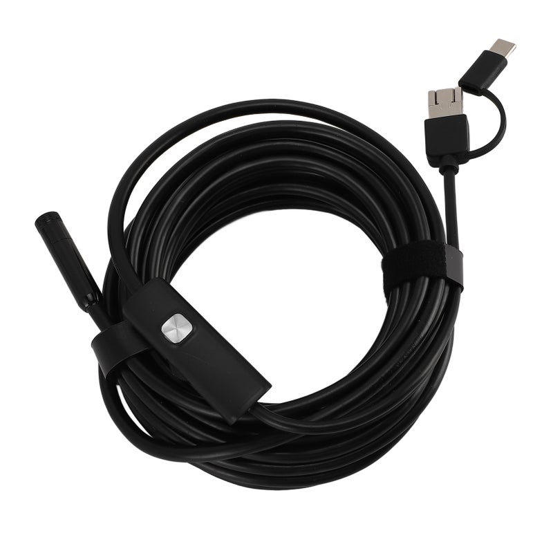 كاميرا منظار USB C مع ضوء LED قابل للتعديل 8 مم 1200 بكسل، منظار بمعالجة صورة (بورسكوب) مع كاميرا ثعبانية مقاومة للماء IP68، كاميرا فحص USB - Image 5