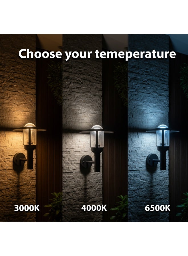 ALFRIDAY Outdoor Wall Lantern, E27 Socket, Clear Glass Shade, Metal Housing, IP44 Weatherproof, Hard-Wired Exterior Sconce, Bulb-Changeable, Modern Black Finish for Patio/Garden/Porch/Facade - Image 4