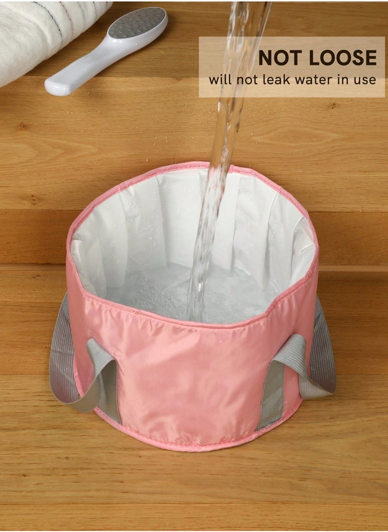 Portable Travel Foot Tub, Thickened Thermal Pink