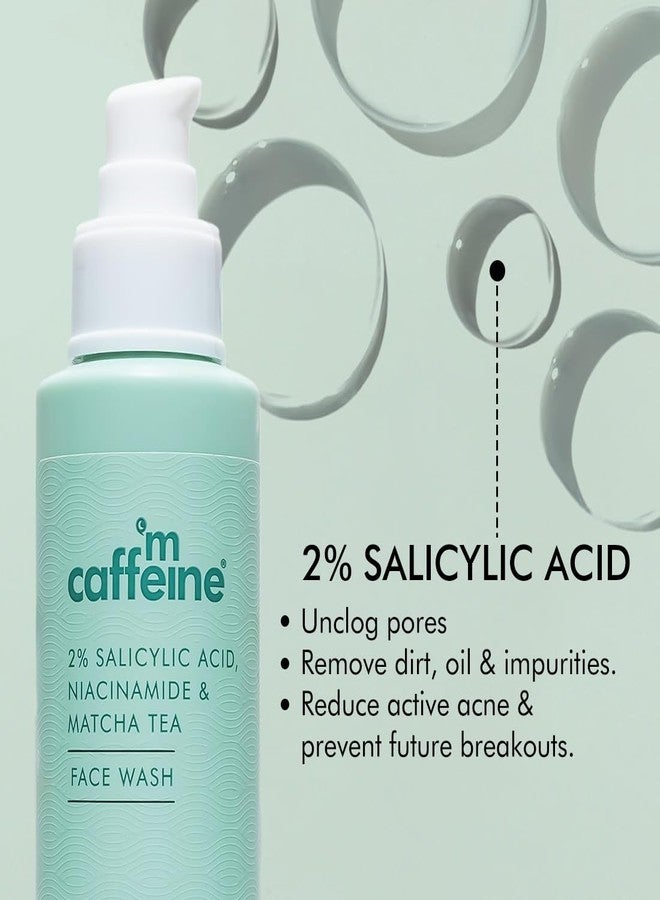 mcaffeine 2% Salicylic Acid Niacinamide & Matcha Tea Face Wash|Anti Acne Cleanser For Pimples|Suitable For Acne Prone & Oily Skin|Fights 99% Bacteria|Sulphate Free Face Wash For Women And Men-100 Ml - Image 3