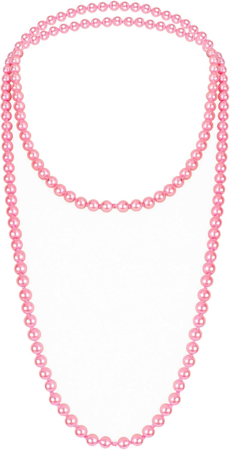 KOSMOS-LI Fashion Faux Pearls Pendants 1920s Beads Cluster Long Pearl Necklace for Costume Party Jewelry 55" - Image 1