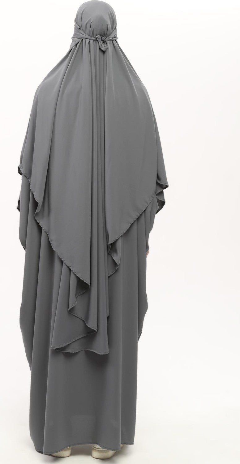 Sultanbas Nikapli Chador Jilbab Khimar Abaya Elastic Sleeve Judge Collar Veiled Abaya Medina Silk