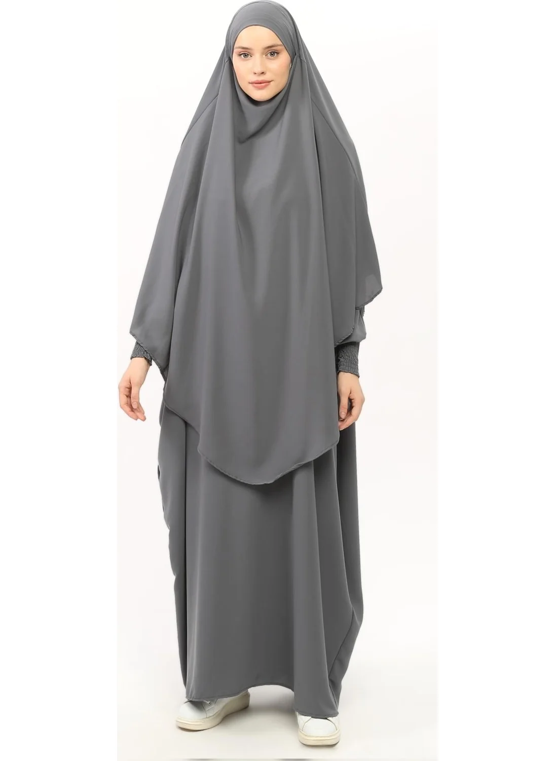 Altobeh Sultanbas Nikapli Chador Jilbab Khimar Abaya Elastic Sleeve Judge Collar Veiled Abaya Medina Silk
