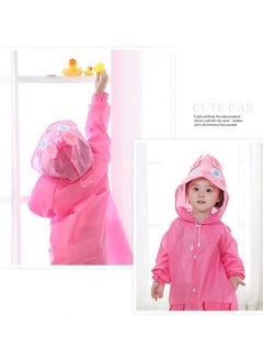 TREYO Cute Cartoon Raincoat for Kids – Waterproof and Breathable Girls’ Hooded Poncho, Durable Outdoor Rain Suit（pink rabbit ）  - Image 5