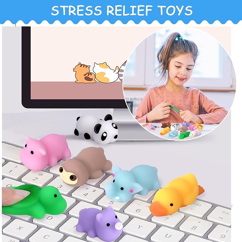 POKONBOY 30 Pcs Squishies Mochi Toys, Mini Kawaii Squishy Forest Animals Squeeze Stress Relief Toys Easter Basket Stuffers  Birthday for Kids - Image 5