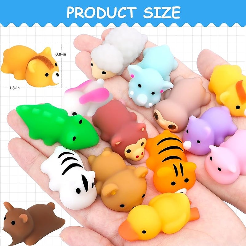 POKONBOY 30 Pcs Squishies Mochi Toys, Mini Kawaii Squishy Forest Animals Squeeze Stress Relief Toys Easter Basket Stuffers  Birthday for Kids - Image 3