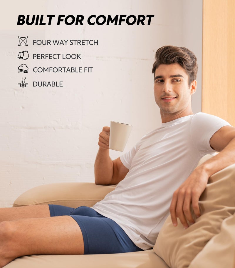 DAVID ARCHY Mens Underwear Ultra Soft Micro Modal Support Pouch Trunks Moisture Wicking Boxer Briefs for Men 3 Packs (M, Black) - Image 4