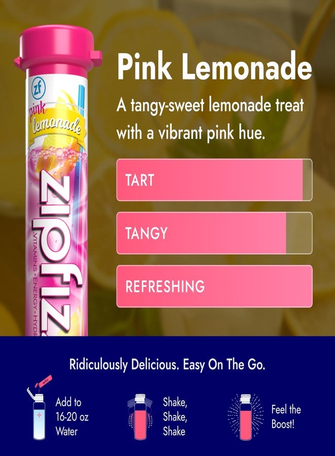 Zipfizz Daily Energy Drink Powder, Pink Lemonade, 12 Pack | 3-in-1 Sustained Energy, Rapid Hydration, and Essential Vitamins | Sugar-Free | Electrolyte Powder | Contains Vitamin B-12 & Antioxidants - Image 4