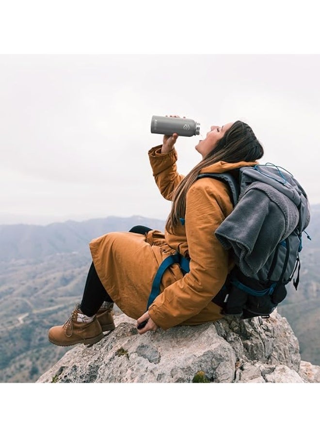 Zahive 🎁 FREE BONUS BUNDLE: Each purchase comes with a stainless steel water bottle, accompanied by a bonus pack of 3 leak-proof lids, 2 straws, a carrying bag, and a straw brush. A perfect set for all your outdoor and indoor activities and for adults. 💎 SUPERIOR INSULATION & QUALITY: Our double-wall vacuum insulated water bottle is crafted from food-grade 18/8 stainless steel ensuring your drinks stay cold or hot for longer. This stainless steel water bottle is your ideal companion as a thermos or coffee mug, keeping your beverages at the desired temperature. - Image 3