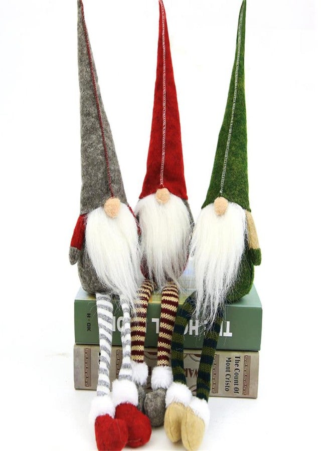 BWFY 3pcs New Christmas Decoration Long Legs Rudolph Doll Christmas Children Gift Hotel mall Window Decoration - Image 1