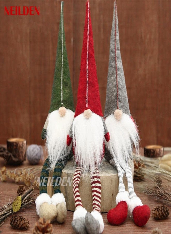BWFY 3pcs New Christmas Decoration Long Legs Rudolph Doll Christmas Children Gift Hotel mall Window Decoration - Image 2