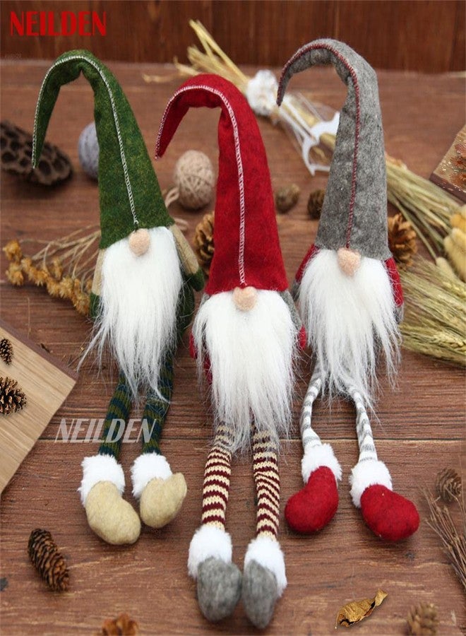 BWFY 3pcs New Christmas Decoration Long Legs Rudolph Doll Christmas Children Gift Hotel mall Window Decoration - Image 4