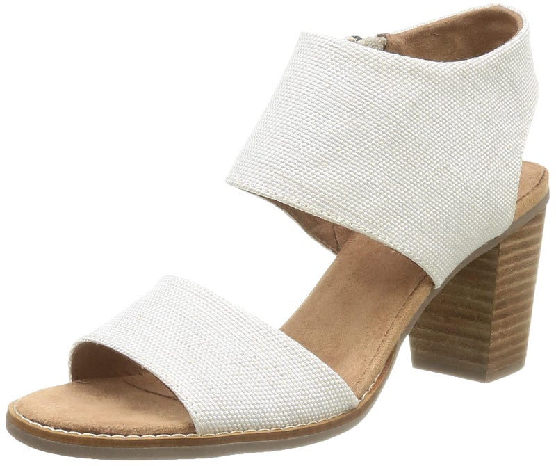 TOMS Women's Majorca Cutout Heeled Sandal, Natural, 3 UK - Image 1